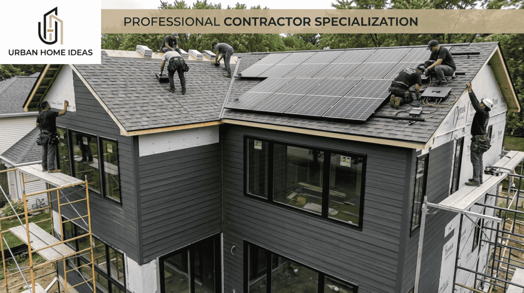 Roofing Siding Solar Windows Contractor Specialization