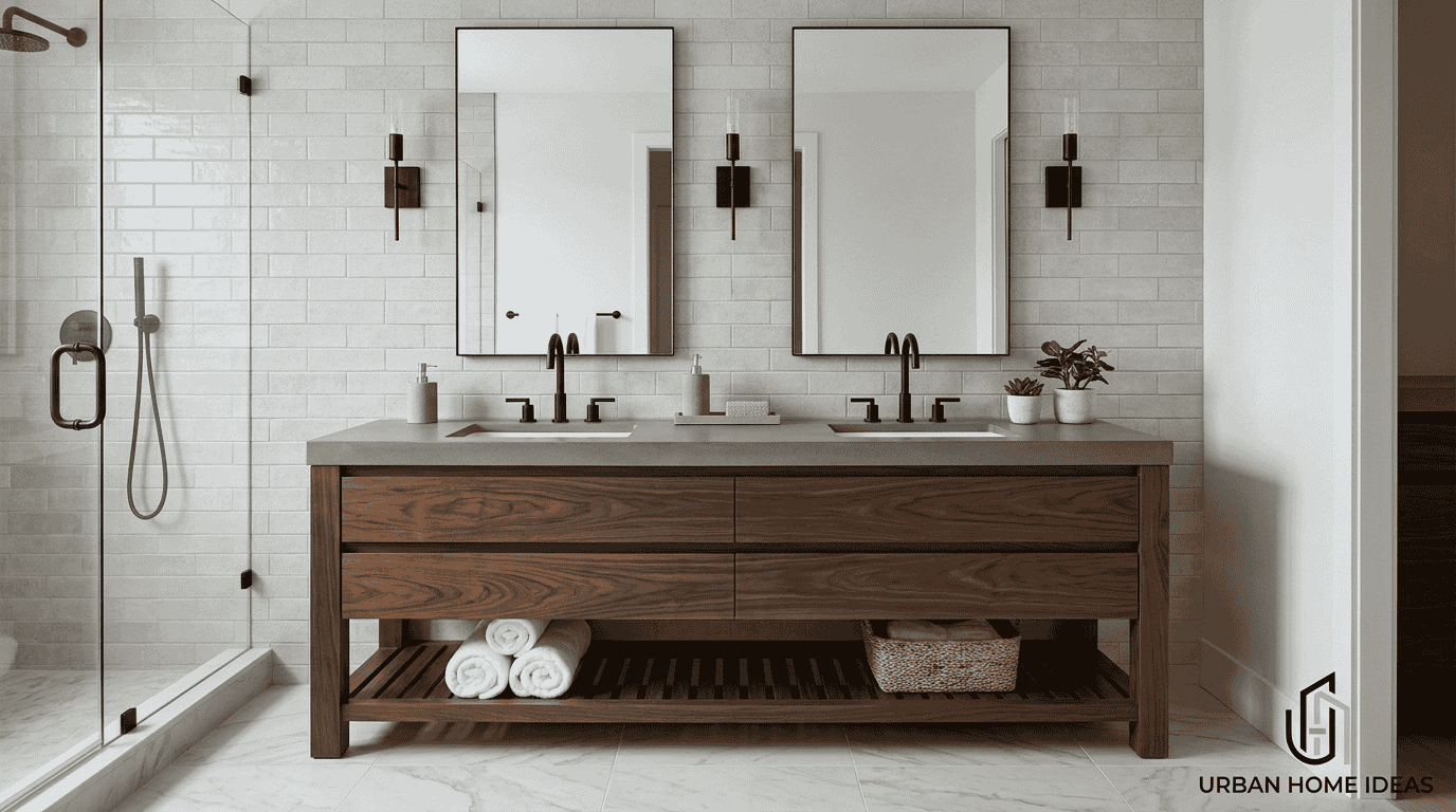 Double Bathroom Vanity With Sink